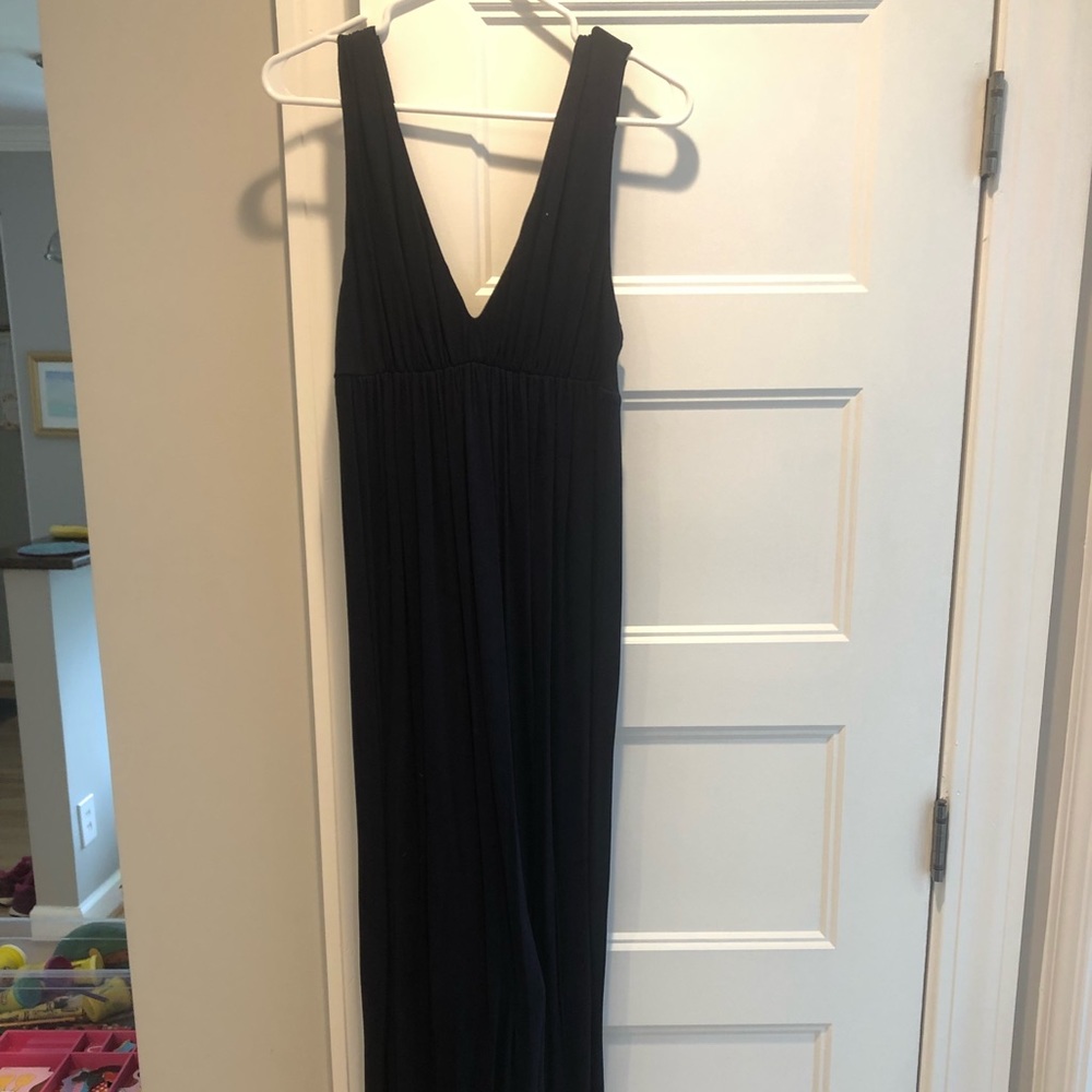 J crew cotton maxi blue dress